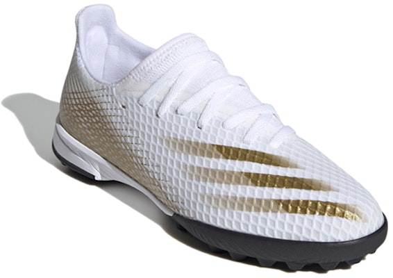 (Youth) adidas X Ghosted.3 TF J 'White Metallic Gold Melange' EG8214 Lookbook (Youth) adidas X Ghosted.3 TF J 'White Metallic Gold Melange' EG8214
