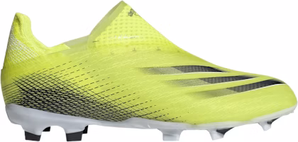 (Youth) adidas X Ghosted+ Laceless FG J 'Solar Yellow' FW6966 (Youth) adidas X Ghosted+ Laceless FG J 'Solar Yellow' FW6966