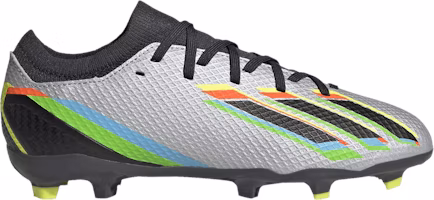 (Youth) adidas X Speedportal.3 FG J 'Silver Metallic Black' GW8461 (Youth) adidas X Speedportal.3 FG J 'Silver Metallic Black' GW8461