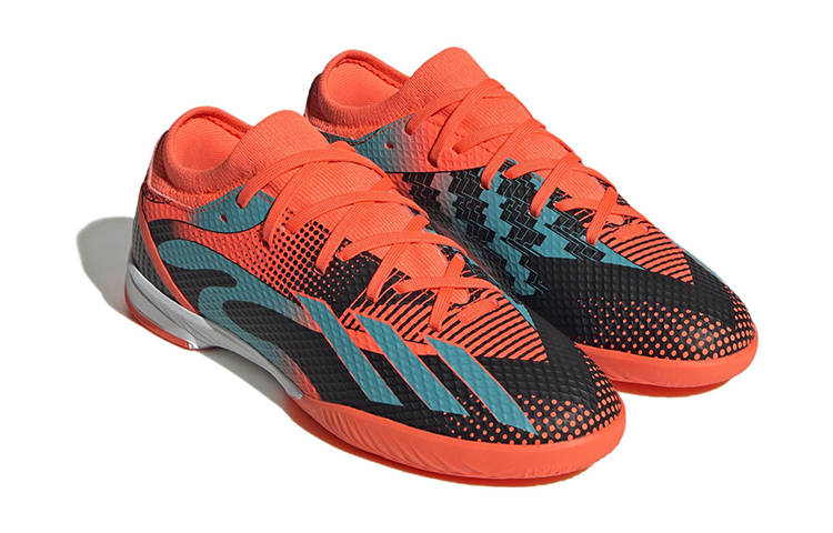 Lookbook 兒童 adidas X Speedportal Messi.3 IN 室內場地 減震防滑耐磨 足球鞋 橙藍