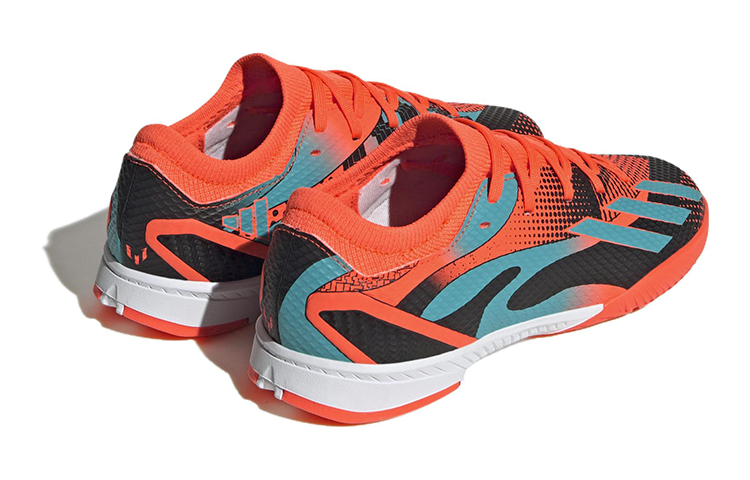 Shop 兒童 adidas X Speedportal Messi.3 IN 室內場地 減震防滑耐磨 足球鞋 橙藍