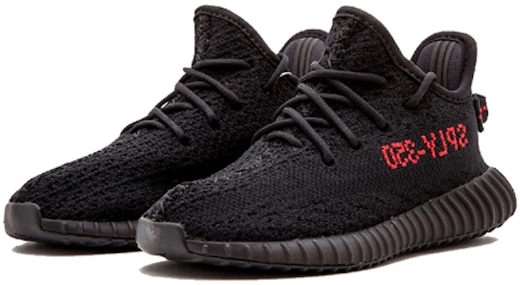 (Youth) adidas Yeezy Boost 350 V2 'Black Red' BB6372yc Lookbook (Youth) adidas Yeezy Boost 350 V2 'Black Red' BB6372yc