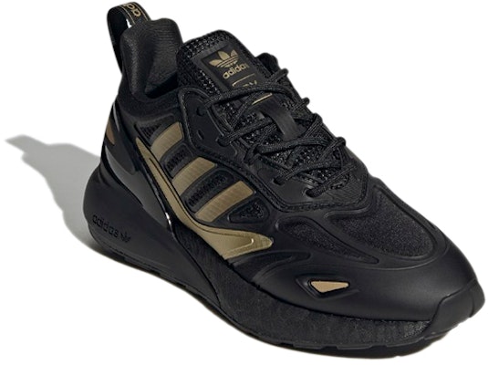 (JR) 阿迪达斯 ZX 2K Boost 2.0 青少年款 '黑金金属' GZ7484 Lookbook (JR) 阿迪达斯 ZX 2K Boost 2.0 青少年款 '黑金金属' GZ7484