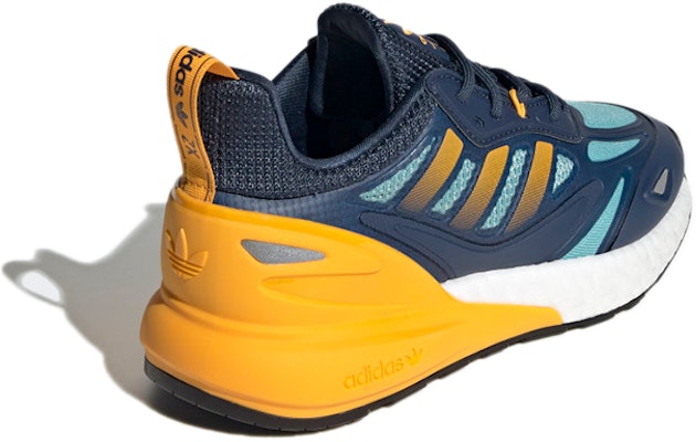 (Youth) adidas ZX 2K Boost 2.0 J 'Crew Navy Semi Solar Gold' GZ7501 Shop (Youth) adidas ZX 2K Boost 2.0 J 'Crew Navy Semi Solar Gold' GZ7501