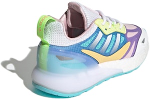 (JR) adidas ZX 2K Boost 2.0 J 'Putih Ungu Terang' GZ7502 Shop (JR) adidas ZX 2K Boost 2.0 J 'Putih Ungu Terang' GZ7502
