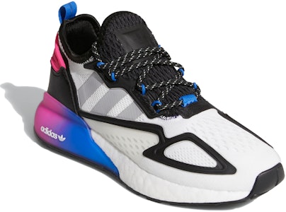 大童 adidas originals ZX 2K Boost J 低筒 運動休閒鞋 黑粉藍 Lookbook 大童 adidas originals ZX 2K Boost J 低筒 運動休閒鞋 黑粉藍