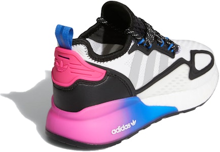 大童 adidas originals ZX 2K Boost J 低筒 運動休閒鞋 黑粉藍 Shop 大童 adidas originals ZX 2K Boost J 低筒 運動休閒鞋 黑粉藍