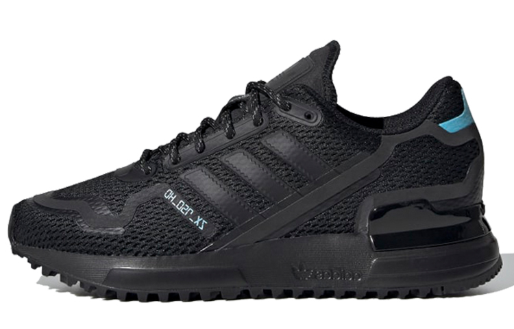 (Youth) adidas ZX 750 HD J 'Core Black Cyan' FV4616
