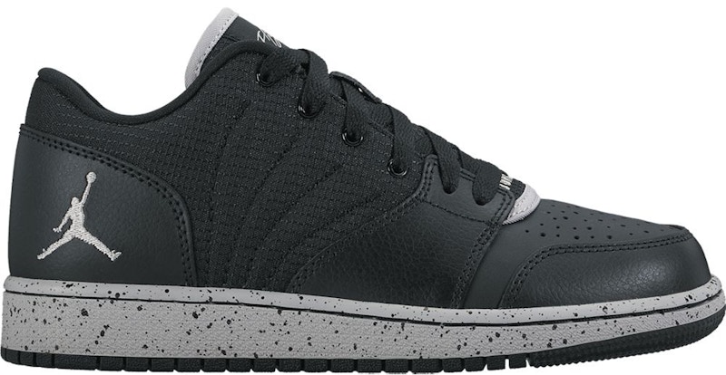(Youth) Jordan 1 Flight 4 Low Black Wolf Grey