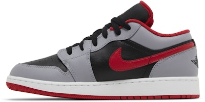 (JR) Air Jordan 1 低帮 '水泥火红' 553560-060 Lookbook (JR) Air Jordan 1 低帮 '水泥火红' 553560-060