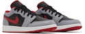 (JR) Air Jordan 1 Low 'Cement Fire Red' dalam Bahasa Melayu 553560-060