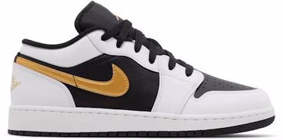 (Youth) Air Jordan 1 Low 'Gold Swoosh' 553560-172 (Youth) Air Jordan 1 Low 'Gold Swoosh' 553560-172