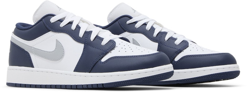 (JR) Air Jordan 1 Low 'Midnight Navy Wolf Grey' Lelaki Kasut. 553560-141 Cheap (JR) Air Jordan 1 Low 'Midnight Navy Wolf Grey' Lelaki Kasut. 553560-141