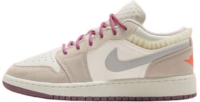 (Youth) Air Jordan 1 Low 'Sail Violet Dust' FQ8094-100 (Youth) Air Jordan 1 Low 'Sail Violet Dust' FQ8094-100