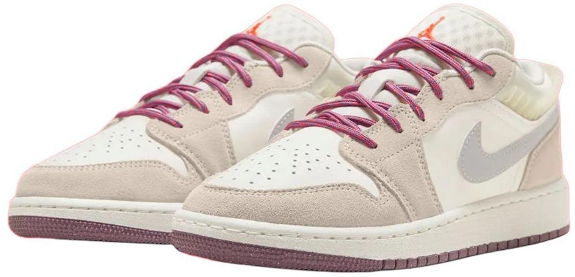 (JR) Air Jordan 1 Rendah 'Sail Violet Dust' FQ8094-100 Lookbook (JR) Air Jordan 1 Rendah 'Sail Violet Dust' FQ8094-100