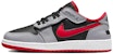 (JR) Air Jordan 1 Low FlyEase 'Hitam Kelabu Simen Merah Api' DN4639-060