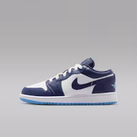 (Youth) Air Jordan 1 Low Midnight Navy/White/University Blue 553560-404 (Youth) Air Jordan 1 Low Midnight Navy/White/University Blue 553560-404
