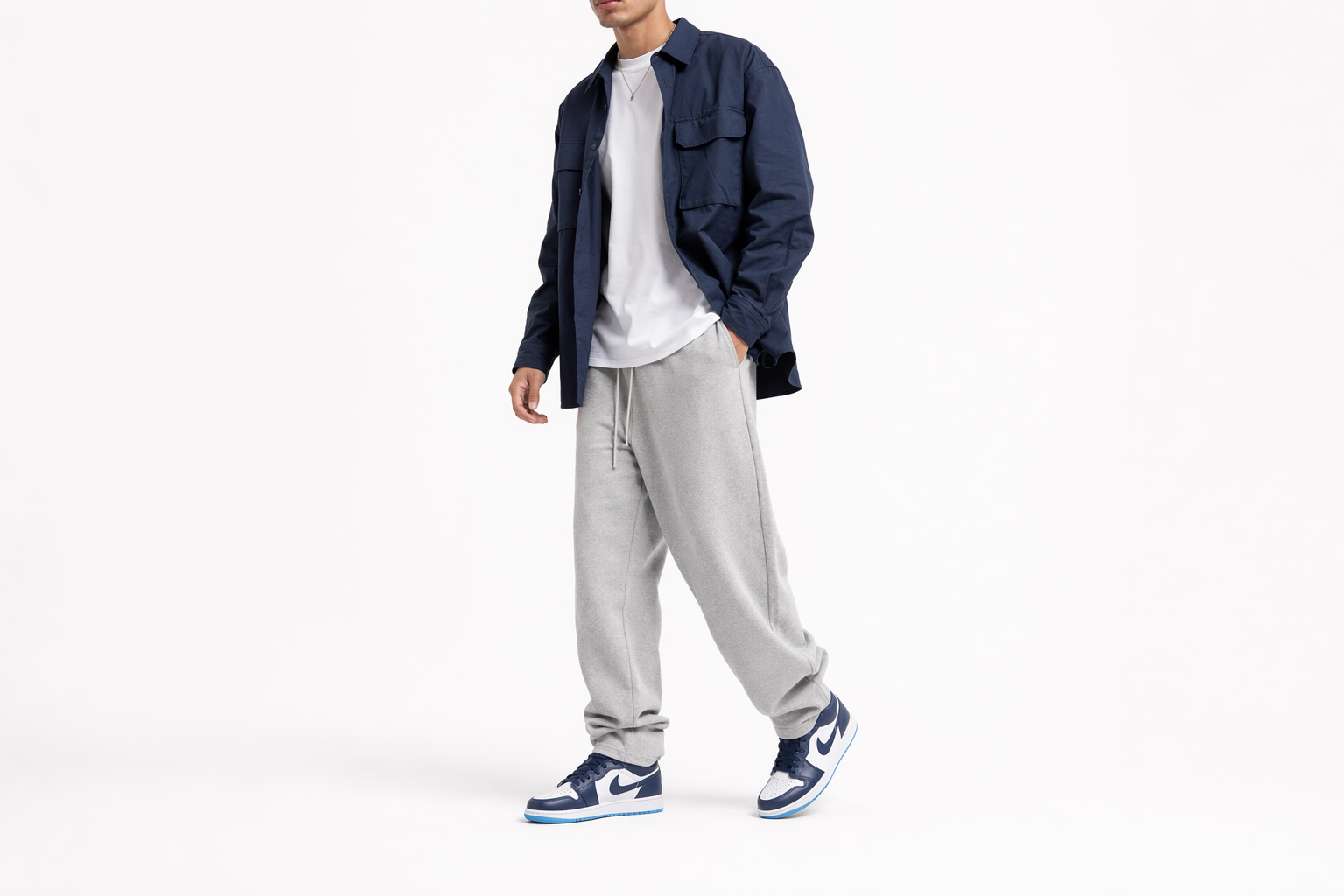 Order (JR) Air Jordan 1 Low 午夜海軍藍/白/大學藍 553560-404