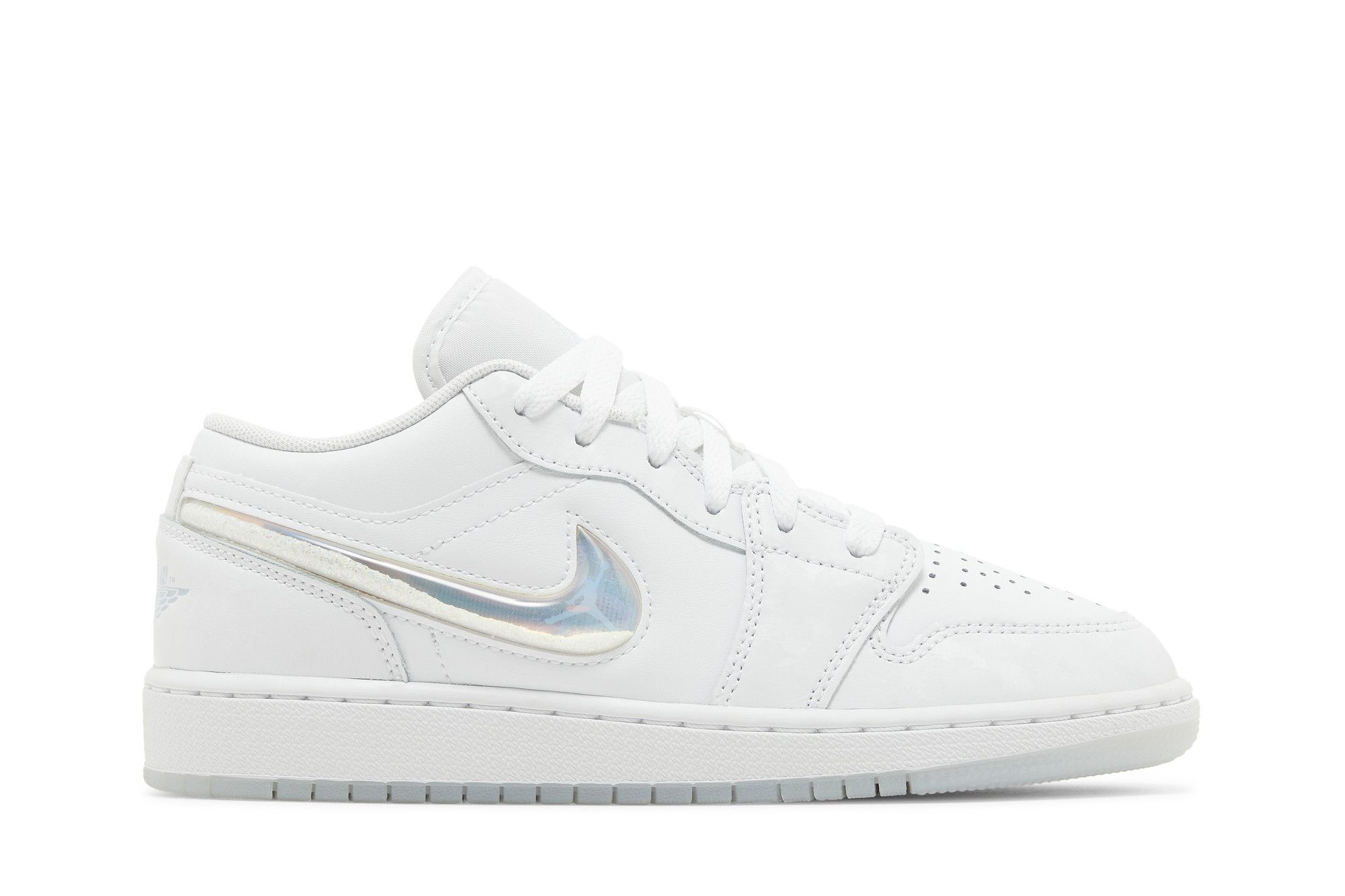 (Youth) Air Jordan 1 Low SE 'Glitter Swoosh' FQ9112-100