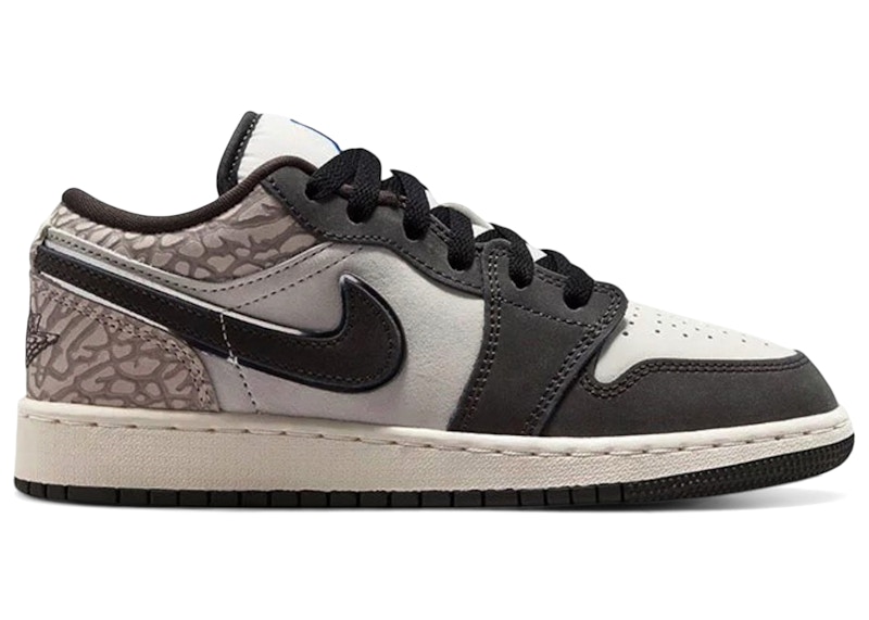 (Youth) Air Jordan 1 Low SE 'Sail Deep Pewter' IU2269-100