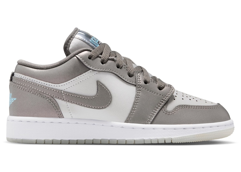 (Youth) Air Jordan 1 Low SE 'Flat Pewter Blue Chill' HV4398-014
