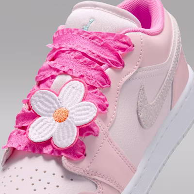 (JR) Air Jordan 1 低帮 SE 粉色绽放/珍珠粉/炫橙/粉光 II1247-600 Sizing (JR) Air Jordan 1 低帮 SE 粉色绽放/珍珠粉/炫橙/粉光 II1247-600