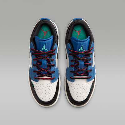 Shop (JR) Air Jordan 1 Low SE 真藍/大學紅/動感綠/黑 IO2062-400