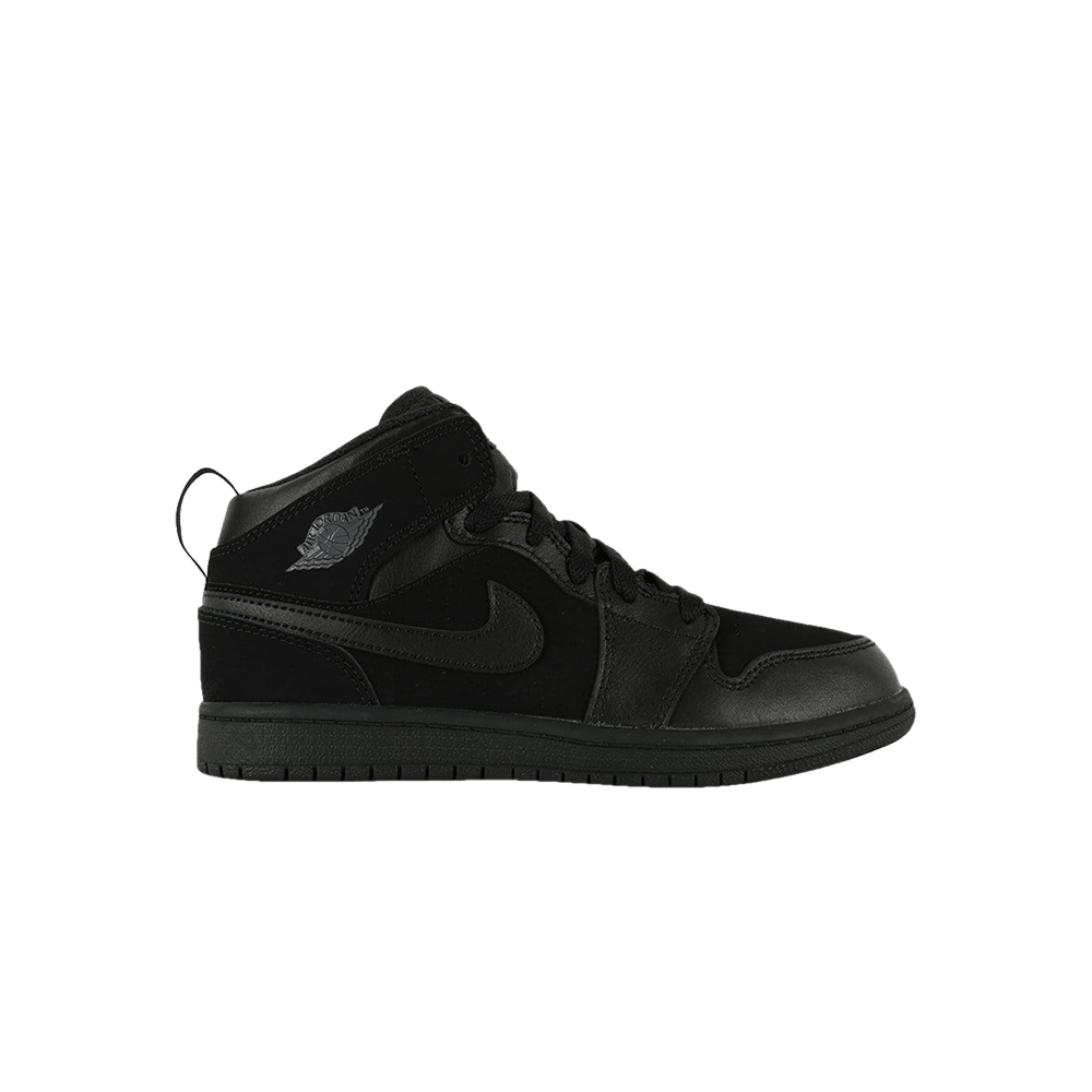 (Youth) Jordan 1 Mid 'Black Dark Grey'
