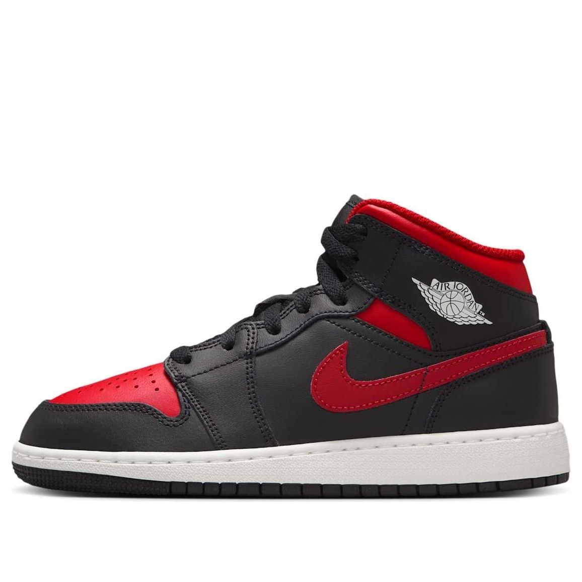 Buy (JR) Air Jordan 1 Mid 'Hitam Merah Api' DQ8423-067