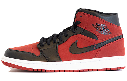 Buy (JR) Air Jordan 1 Mid 'Negro Rojo' 554725-0620