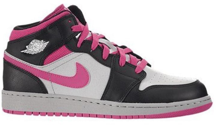 (Youth) Air Jordan 1 Mid 'Black Vivid Pink' 555112-009 Order (Youth) Air Jordan 1 Mid 'Black Vivid Pink' 555112-009