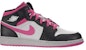(Youth) Air Jordan 1 Mid 'Black Vivid Pink' 555112-009