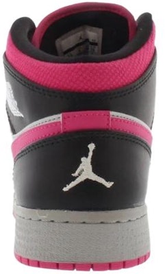 (Youth) Air Jordan 1 Mid 'Black Vivid Pink' 555112-009 Lookbook (Youth) Air Jordan 1 Mid 'Black Vivid Pink' 555112-009
