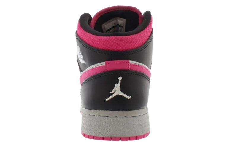 Lookbook (JR) Air Jordan 1 Mid ''Hitam Vivid Pink'' 555112-009
