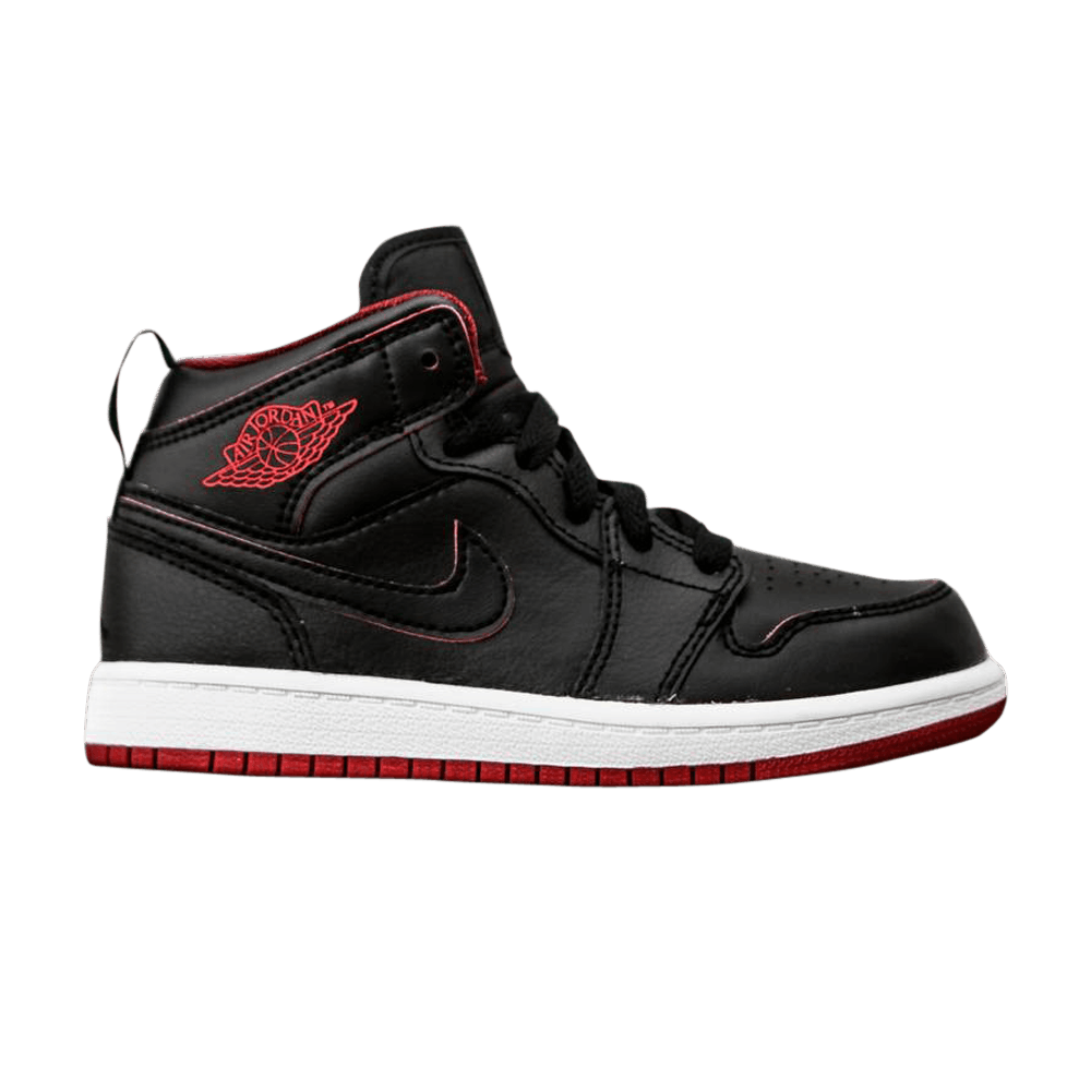 Buy (JR) Air Jordan 1 Mid 'Bred' Merah Hitam 640734-028