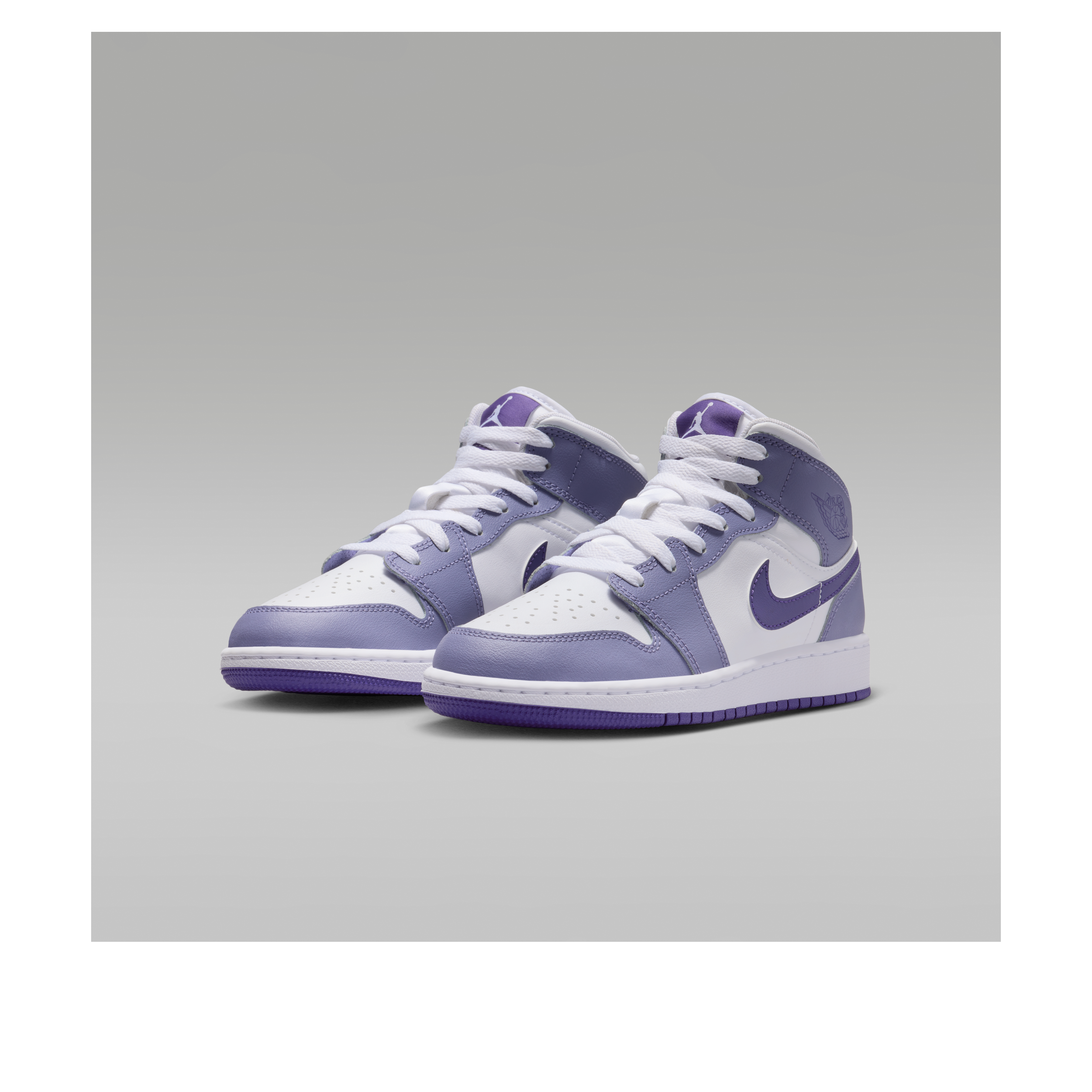 Shop (JR) Air Jordan 1 Mid ''Dusty Amethyst'' Wanita DQ8423-500