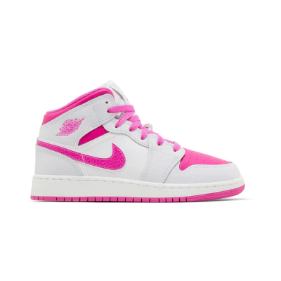 (Youth) Jordan 1 Mid 'Fire Pink'