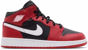 (Youth) Air Jordan 1 Mid 'Gym Red Black White' DQ8423-061 (Youth) Air Jordan 1 Mid 'Gym Red Black White' DQ8423-061