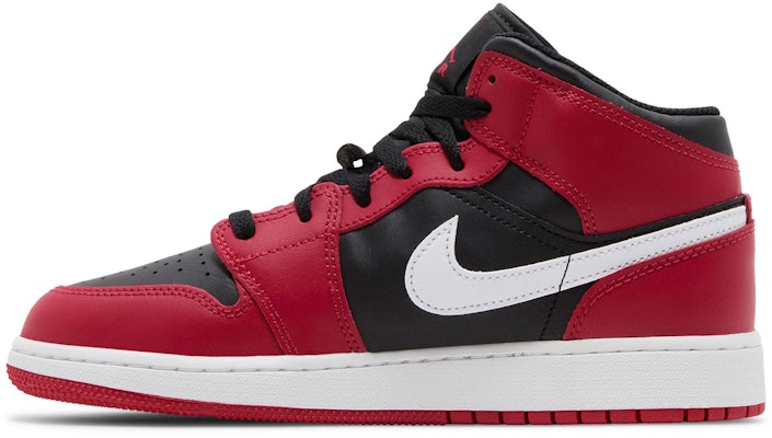 (Youth) Air Jordan 1 Mid 'Gym Red Black White' DQ8423-061 Lookbook (Youth) Air Jordan 1 Mid 'Gym Red Black White' DQ8423-061