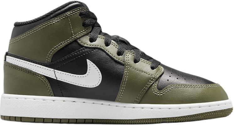 (Youth) Air Jordan 1 Mid 'Medium Olive' DQ8423-092 Lookbook (Youth) Air Jordan 1 Mid 'Medium Olive' DQ8423-092