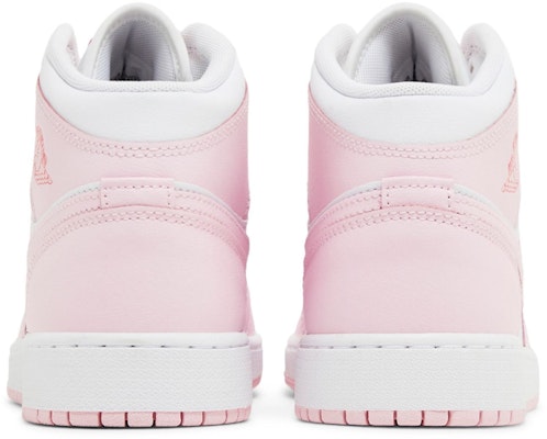 (Youth) Air Jordan 1 Mid 'Pink Foam Fire Red' DQ8423-608 Details for (Youth) Air Jordan 1 Mid 'Pink Foam Fire Red' DQ8423-608