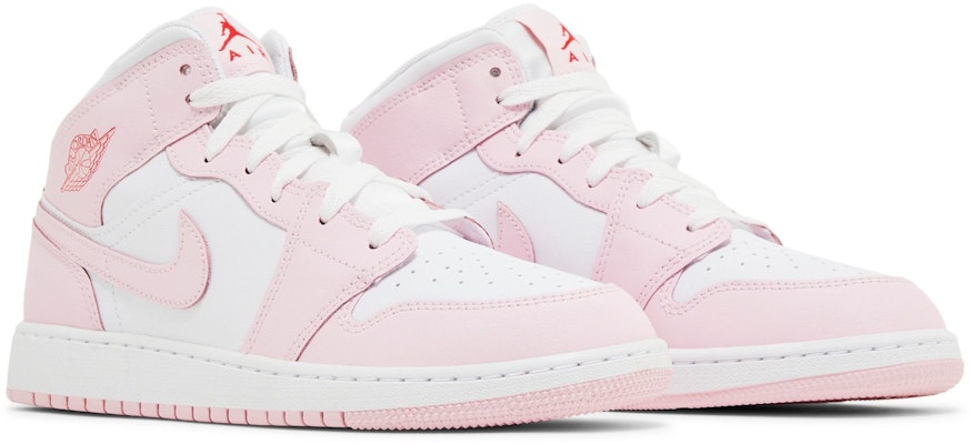 (Youth) Air Jordan 1 Mid 'Pink Foam Fire Red' DQ8423-608 Cheap (Youth) Air Jordan 1 Mid 'Pink Foam Fire Red' DQ8423-608