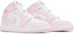 (Youth) Air Jordan 1 Mid 'Pink Foam Fire Red' DQ8423-608