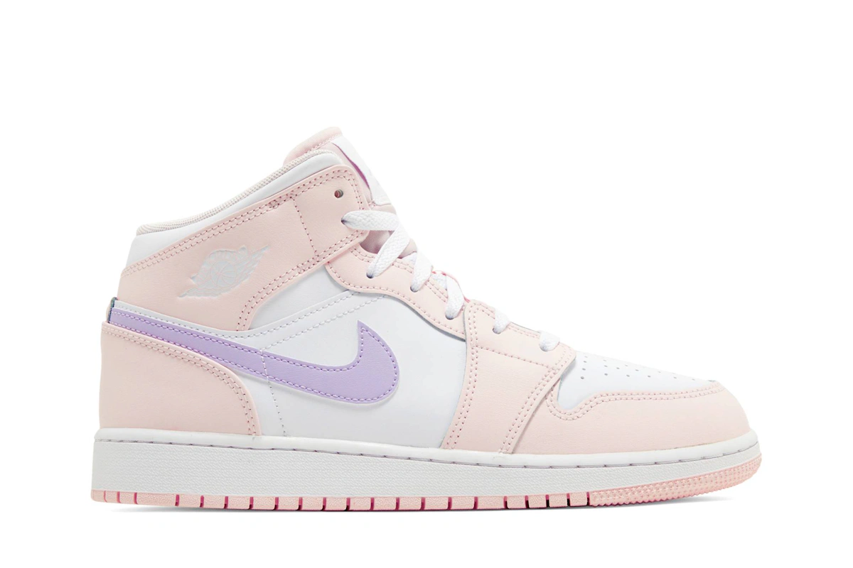 (Youth) Air Jordan 1 Mid 'Pink Wash' FD8780-601