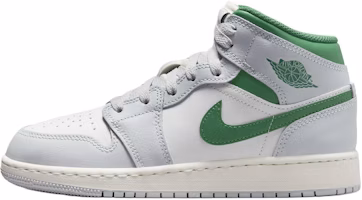 (Youth) Air Jordan 1 Mid 'Summit White Pine Green' DQ8423-142 (Youth) Air Jordan 1 Mid 'Summit White Pine Green' DQ8423-142