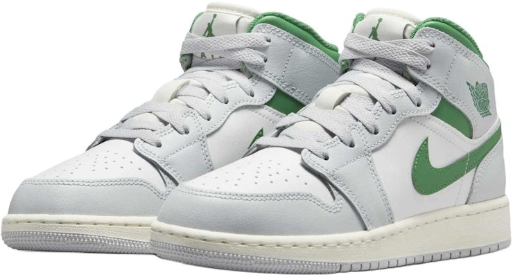 (Youth) Air Jordan 1 Mid 'Summit White Pine Green' DQ8423-142 Order (Youth) Air Jordan 1 Mid 'Summit White Pine Green' DQ8423-142