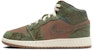 (JR) Air Jordan 1 Mid 'Treeline' Lelaki Wanita Kasut FQ8101-200