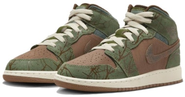 (JR) Air Jordan 1 Mid '树线' FQ8101-200 Lookbook (JR) Air Jordan 1 Mid '树线' FQ8101-200