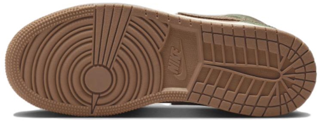 (Youth) Air Jordan 1 Mid 'Treeline' FQ8101-200 Details for (Youth) Air Jordan 1 Mid 'Treeline' FQ8101-200
