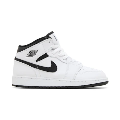 (Youth) Jordan 1 Mid 'White Black'